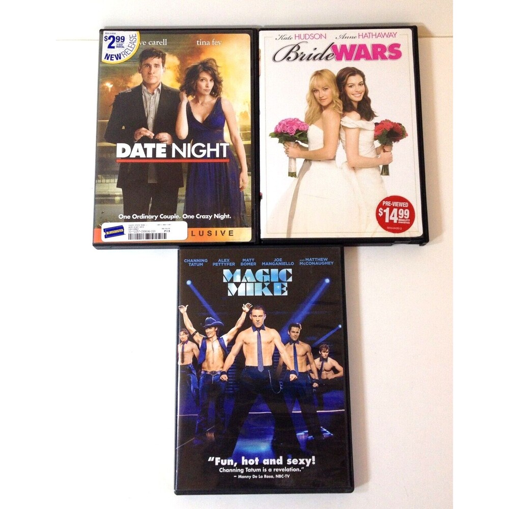 3 Hit DVD Movies Date Night  Bride Wars  Magic Mike